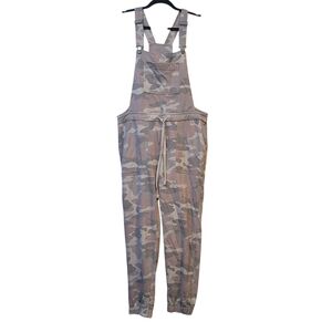 Wallflower Women's Camo Print Jogger Overalls